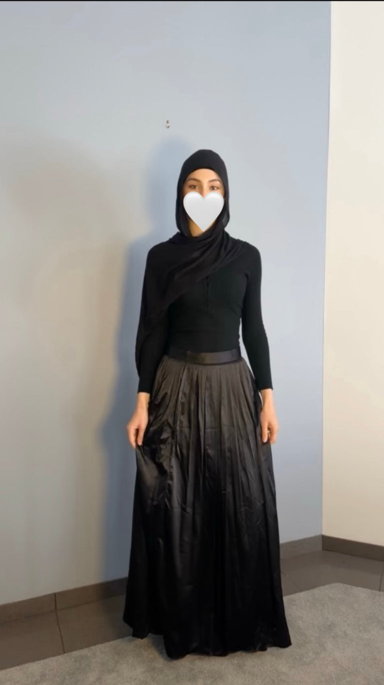 Black Pleated Skirt